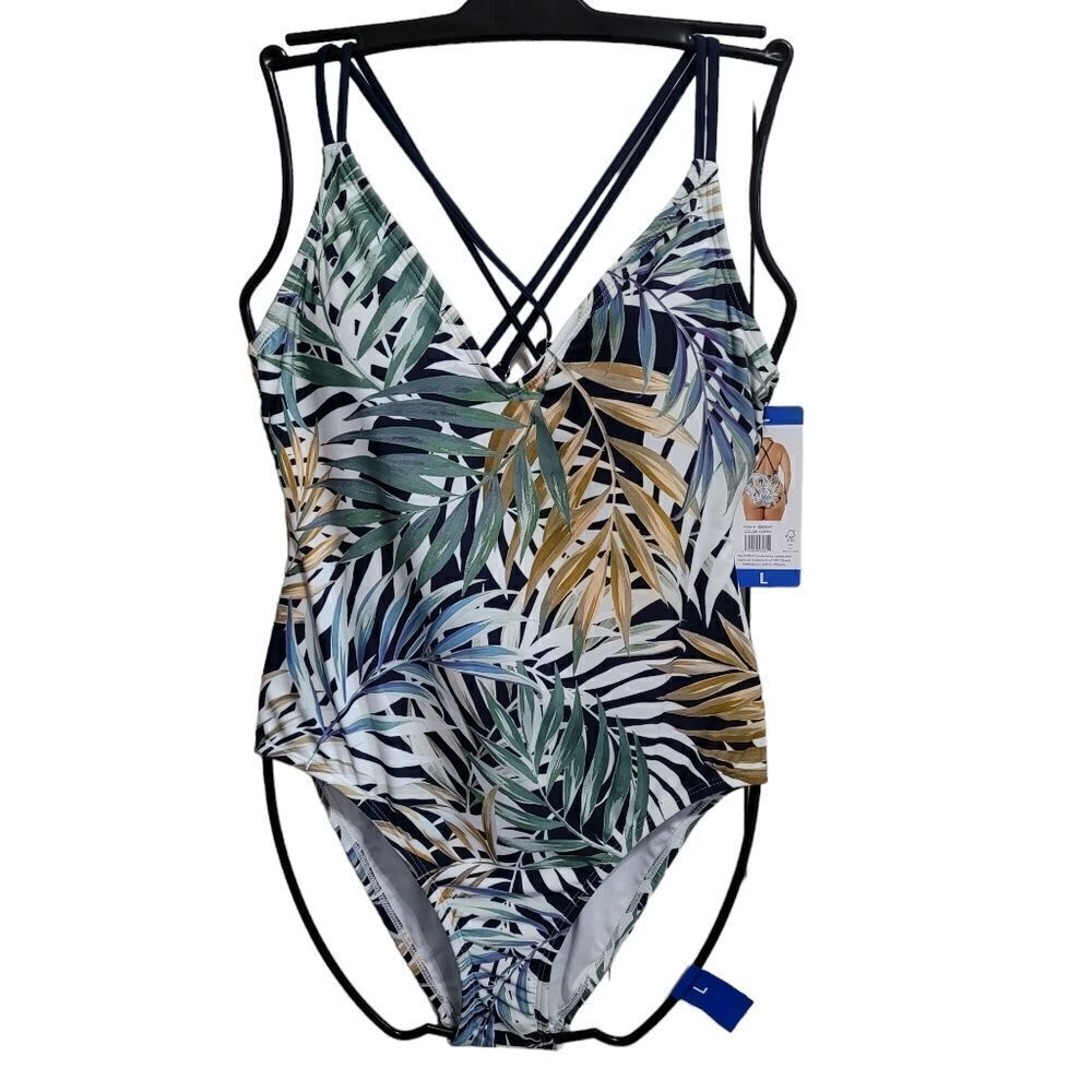Hurley Palm print swimsuit L/ XL